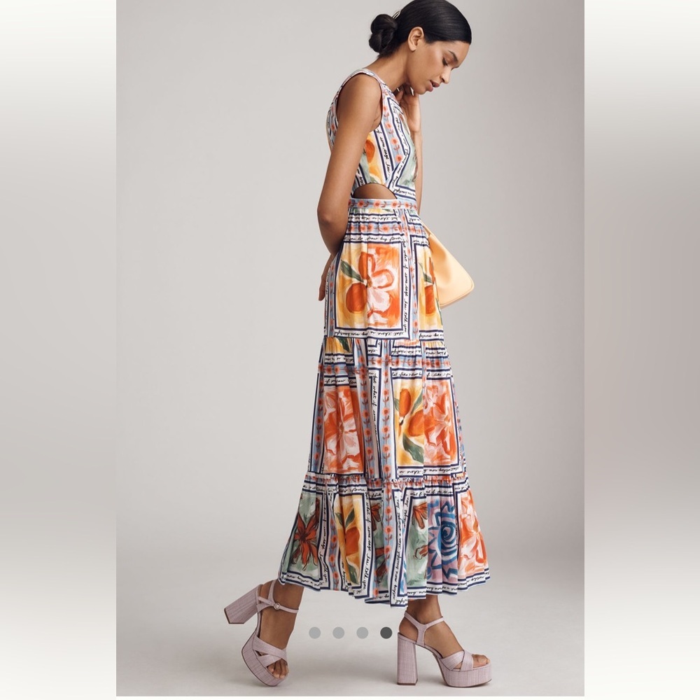 Lingua Franca Marcia Anthropologie NWT 
Sleeveless A-Line Maxi Dress size 6. - Picture 2 of 16